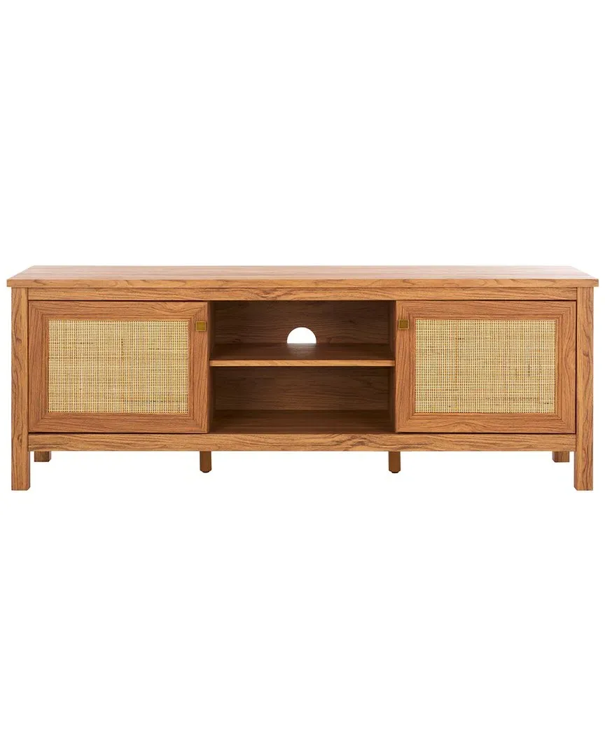 Evane 2-Door Media Stand - Brown, Oak