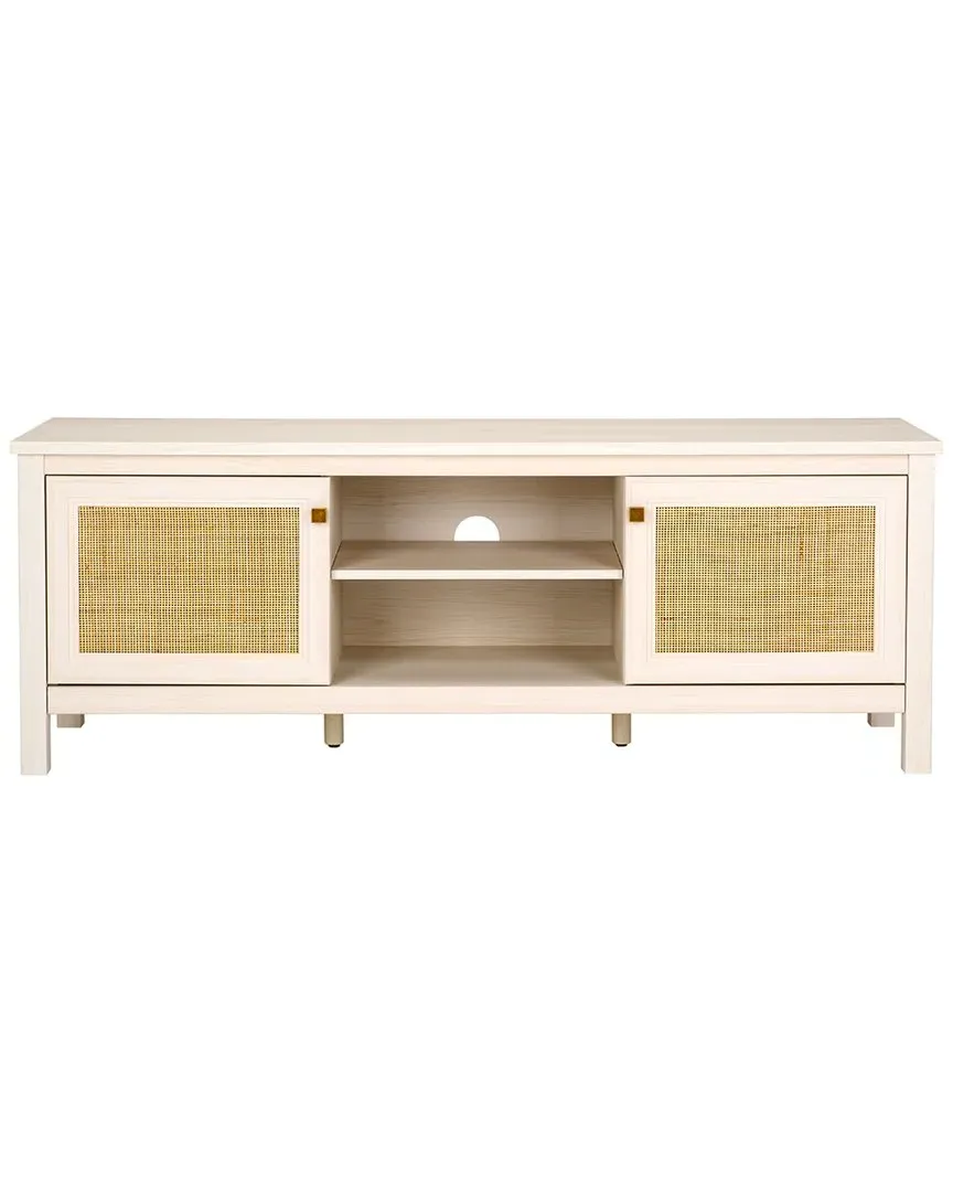 Evane 2-Door Media Stand - White