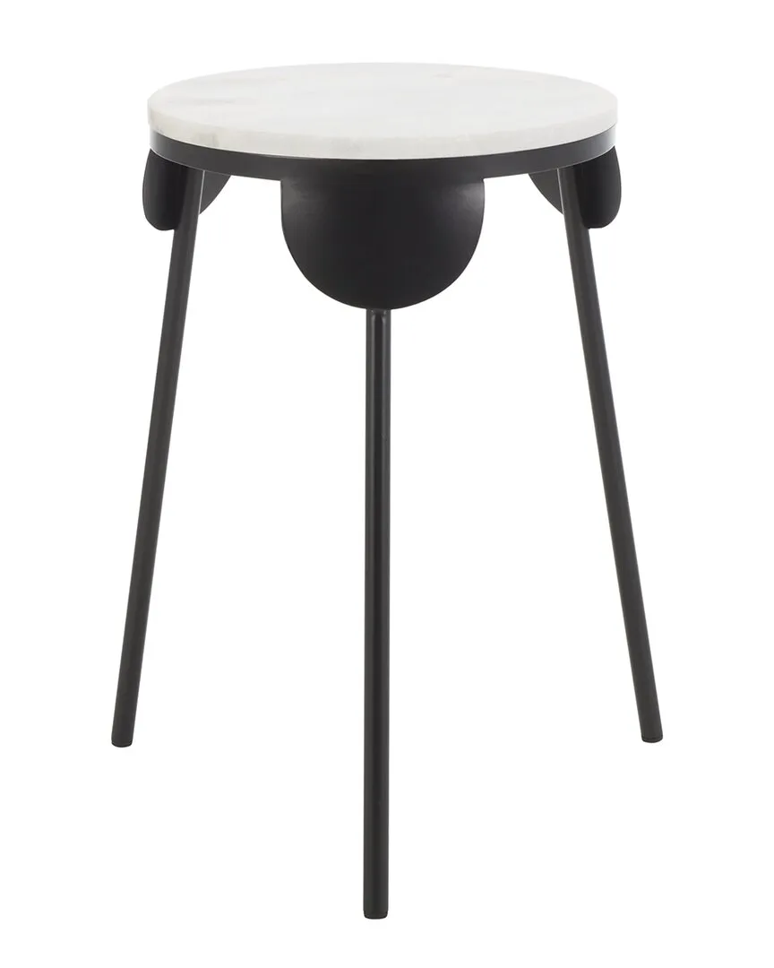 Everbrooke Round Accent Table - White, Marble
