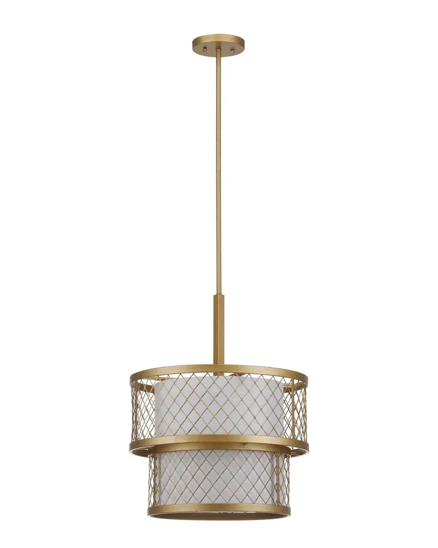 Evie 6-Light Mesh Adjustable Pendant - Antique Gold, Steel
