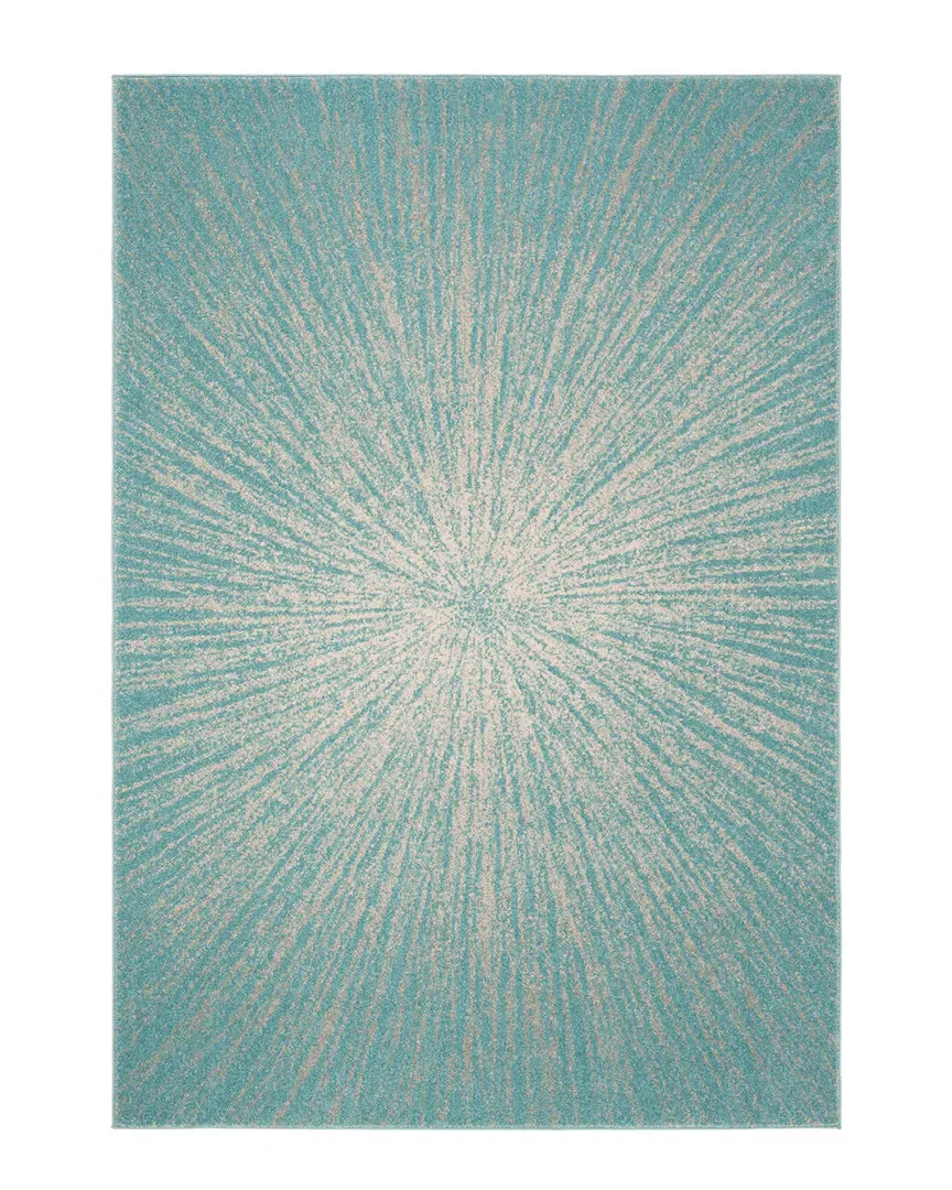 Evoke Power-Loomed Rug - Aqua, Polypropylene