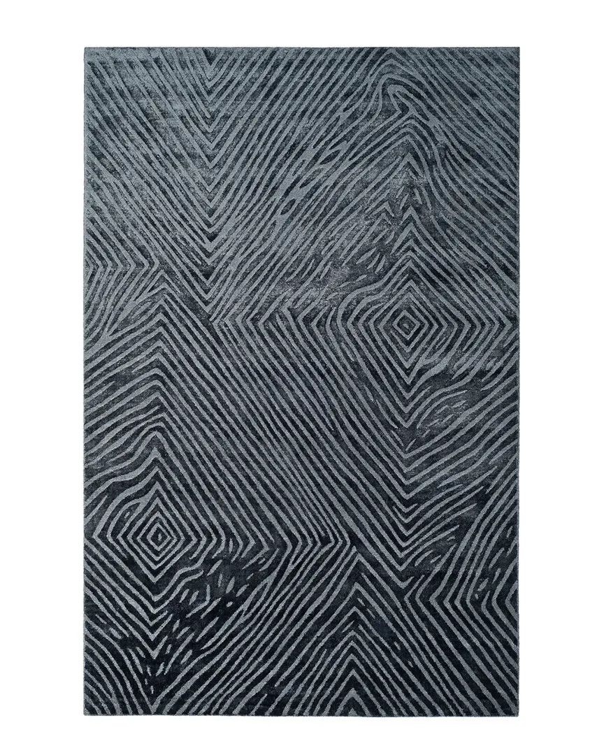 Expression Hand-Woven Rug - Dark Blue image