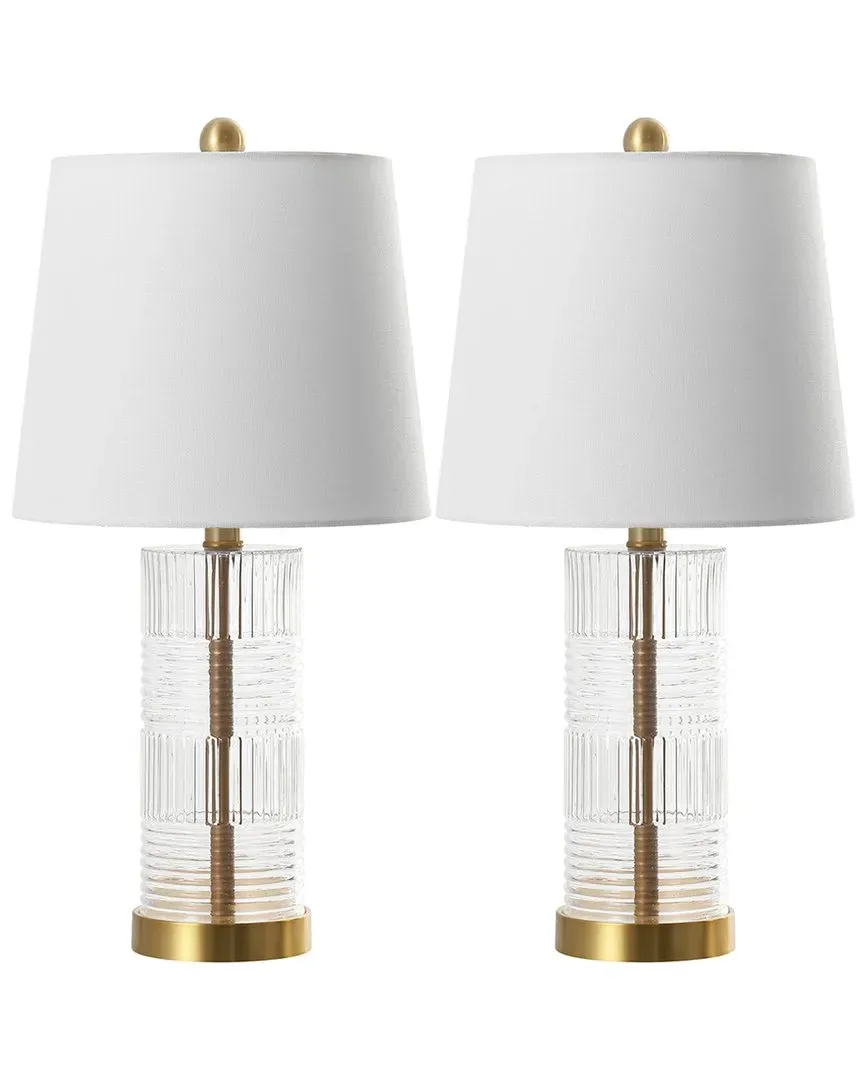 Faille Table Lamp - Clear, Brass Glass image