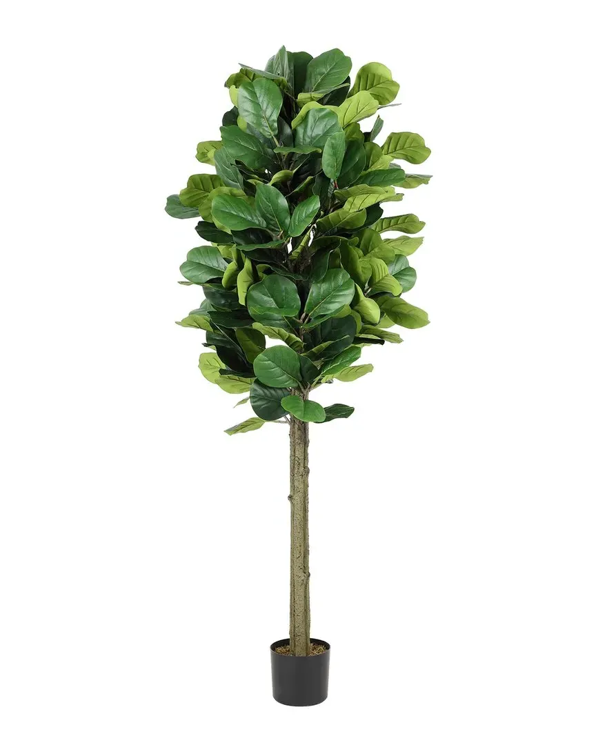 Faux 72in Potted Fiddle Leaf Fig Tree - Green