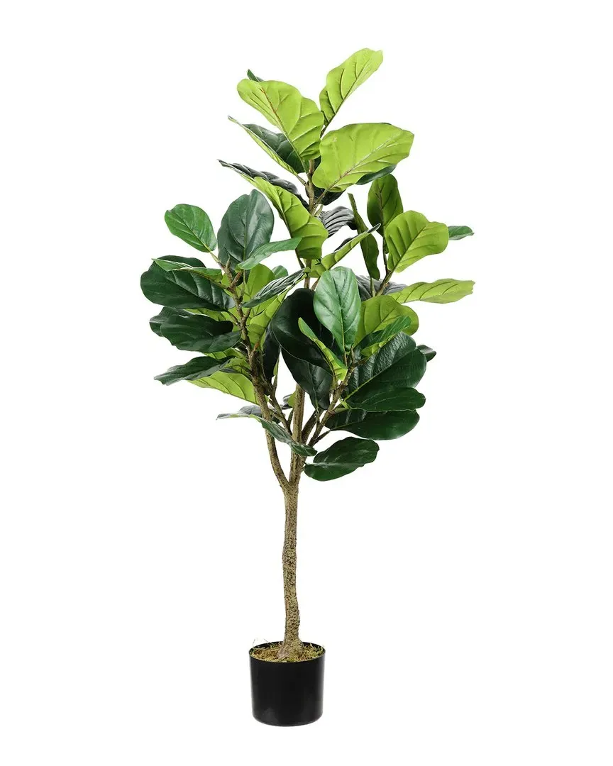Faux 72in Potted Fiddle Leaf Fig Tree - Green
