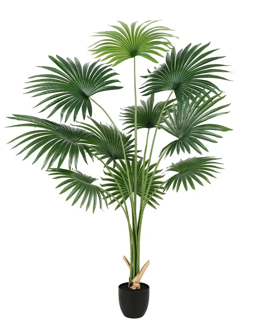 Faux 72in Potted Palm Tree - Green image