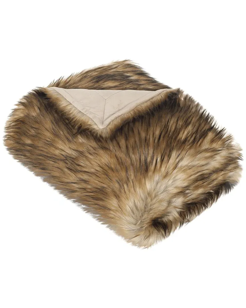 Faux Fox Throw - Brown