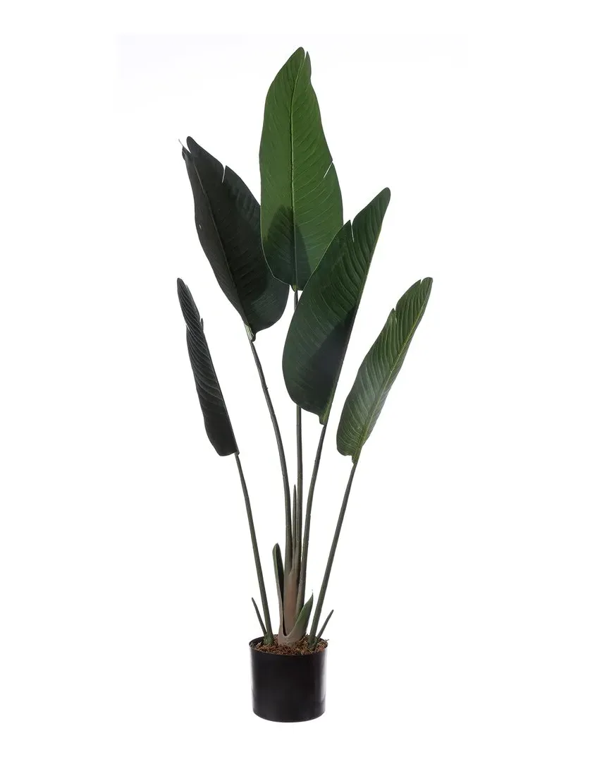 Faux Gladiolus Potted Plant - Black image