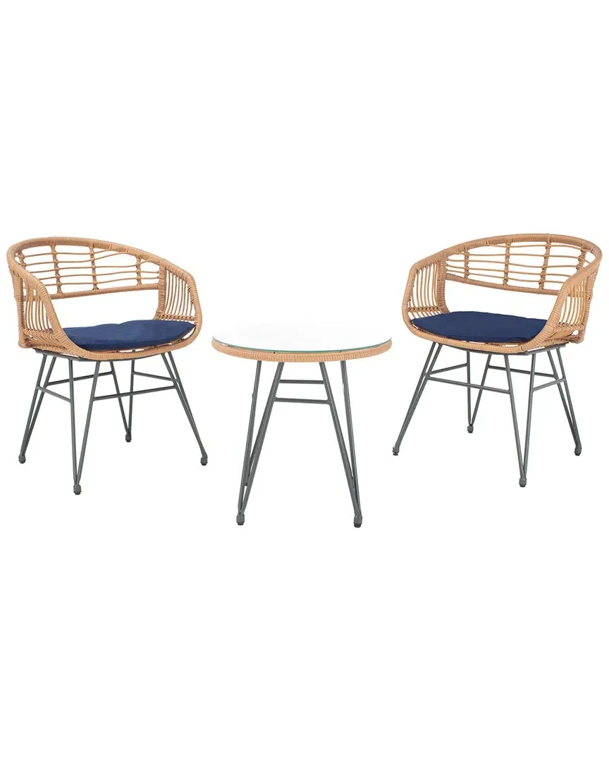 Ferla 3-Piece Lounger Set - Natural, Polyurethane Rattan