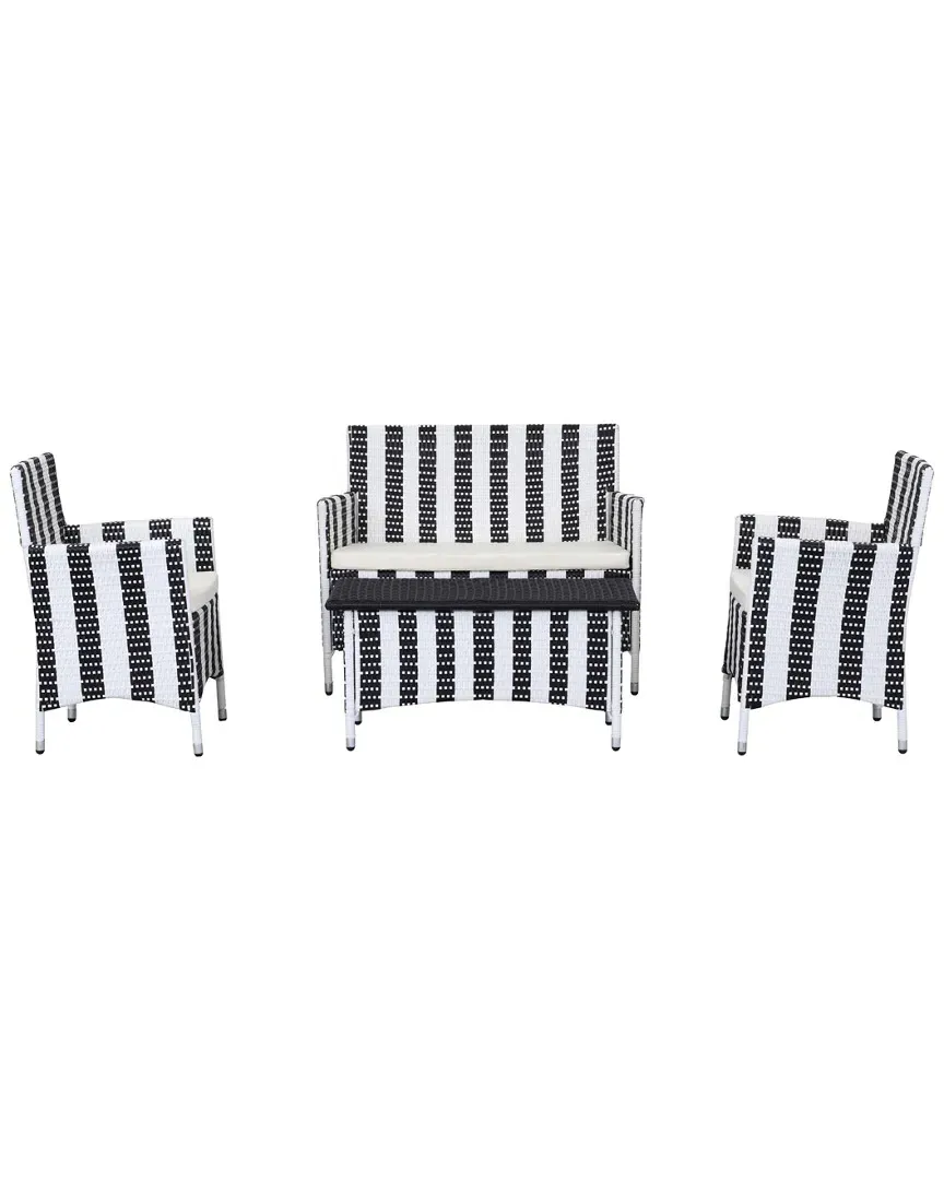 Figueroa 4-Piece Outdoor Set - Black, Rattan