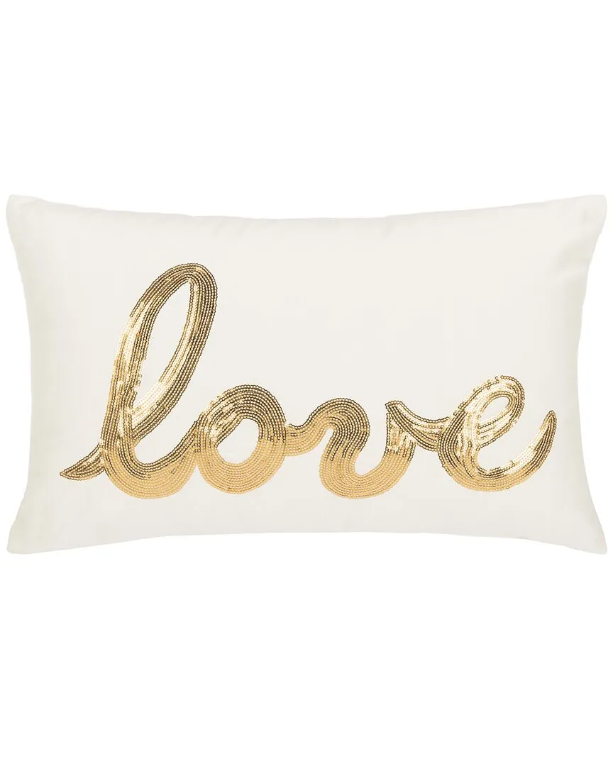 First Comes Love Pillow - Gold, Cotton image