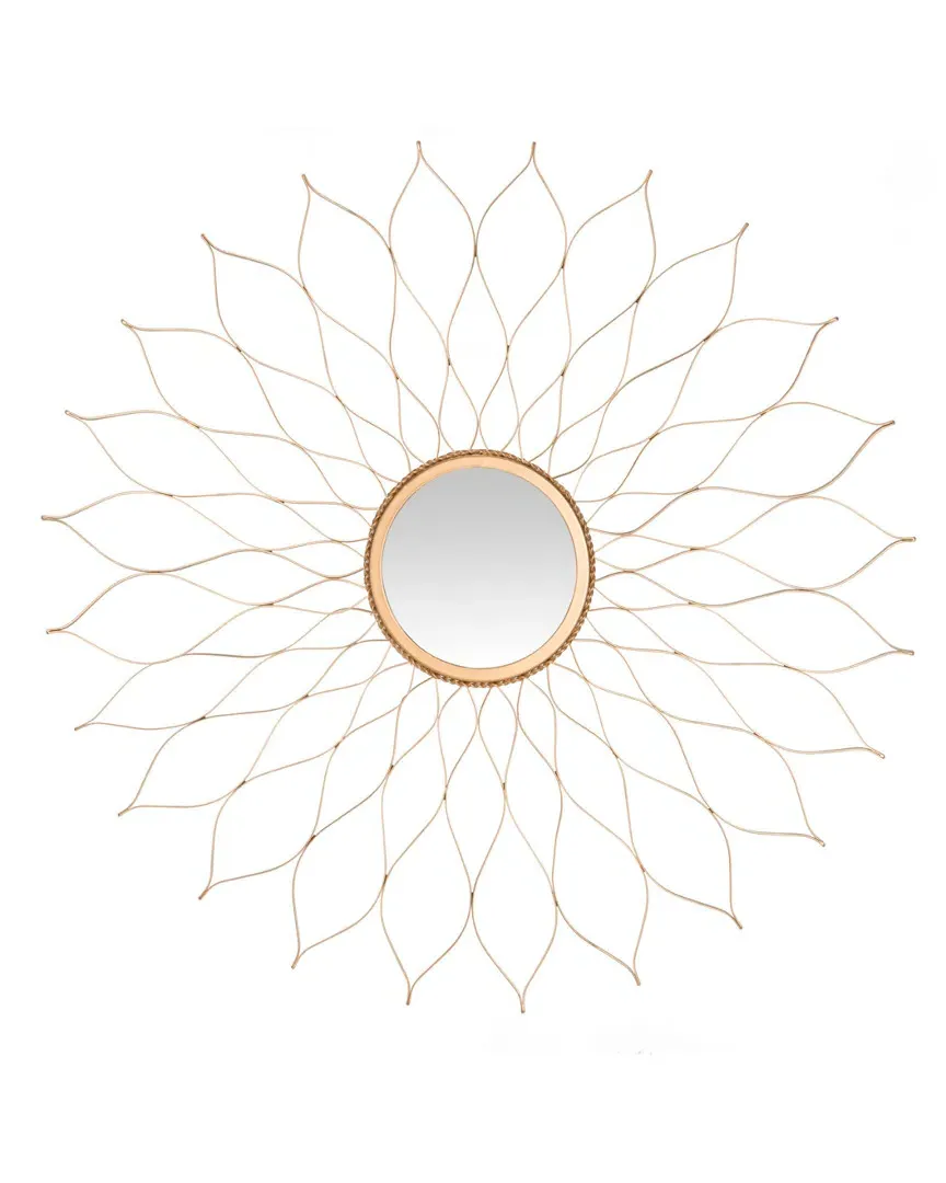 Flower Mirror - Gold