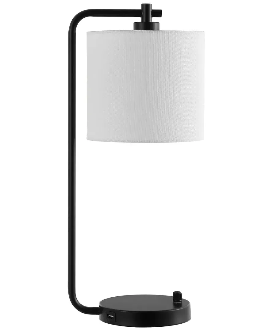Follett 20in Table Lamp with USB Port - Black, Iron