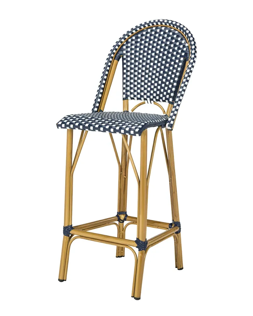 Ford Stacking Bar Stool - Navy, Rattan