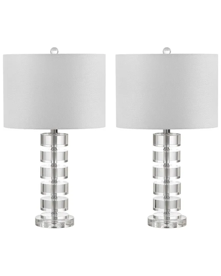 Frances 25in Table Lamp - Chrome, Crystal