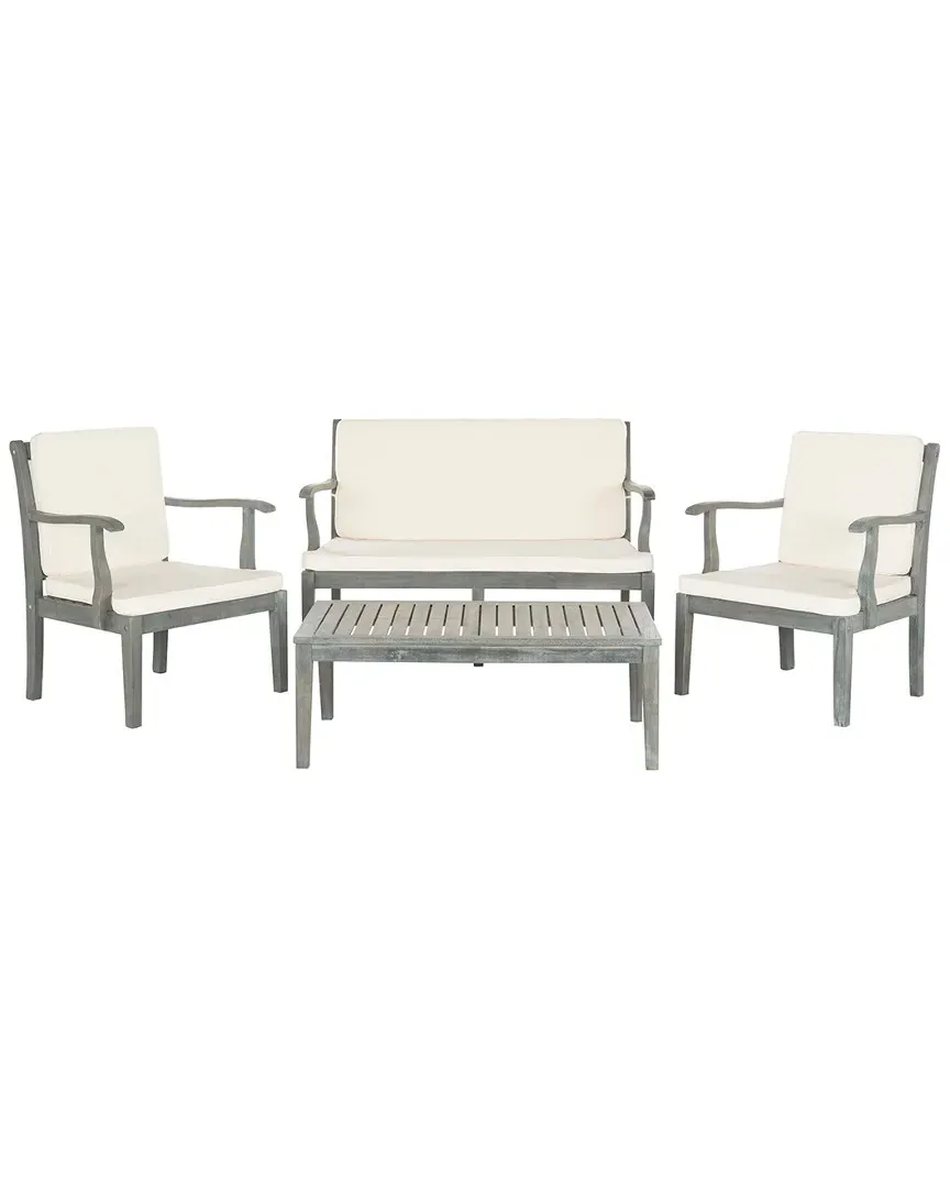 Fresno 4-Piece Outdoor Living Set - Beige, Acacia