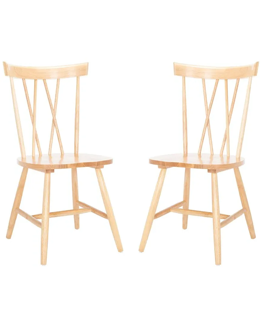 Friar Set of 2 Dining Chairs - Natural, Wood image