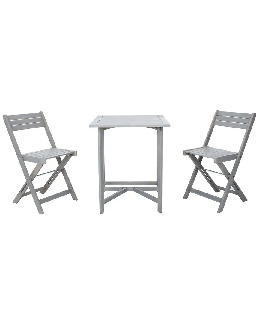 Gallo Outdoor Balcony Bistro Set - Ash Grey, Acacia image