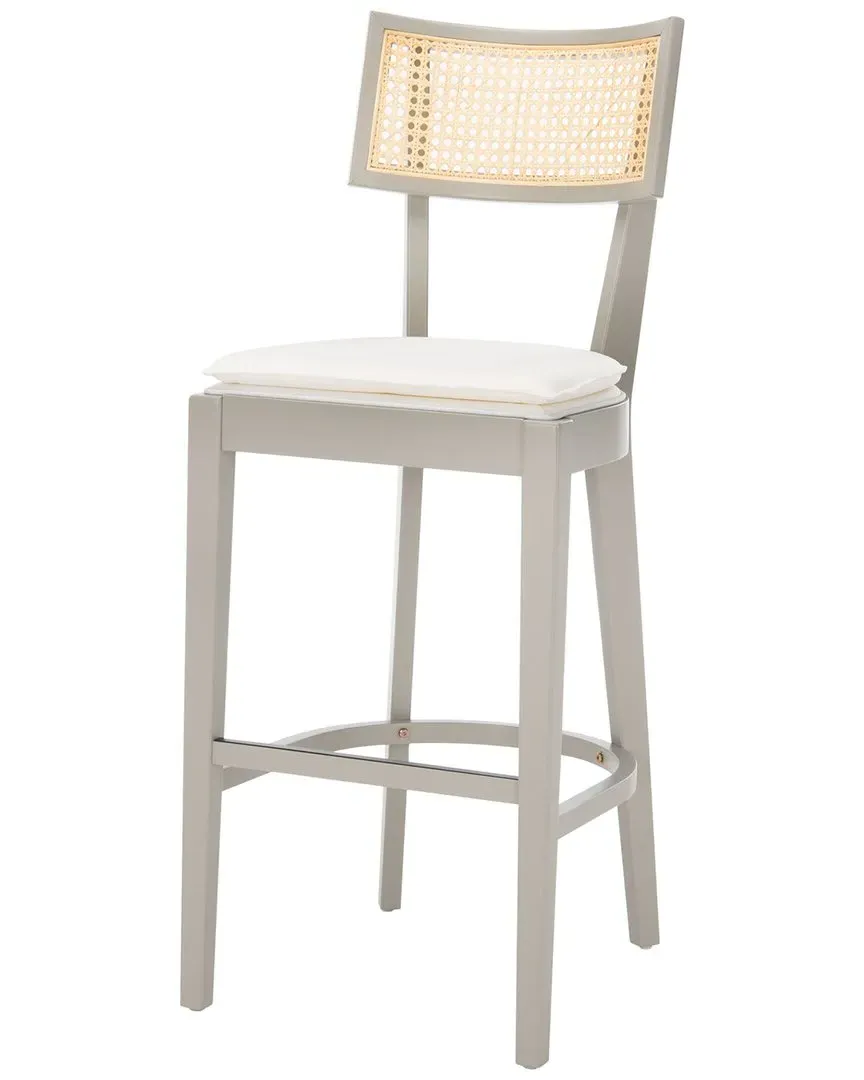 Galway Cane Bar Stool - Grey, Wood