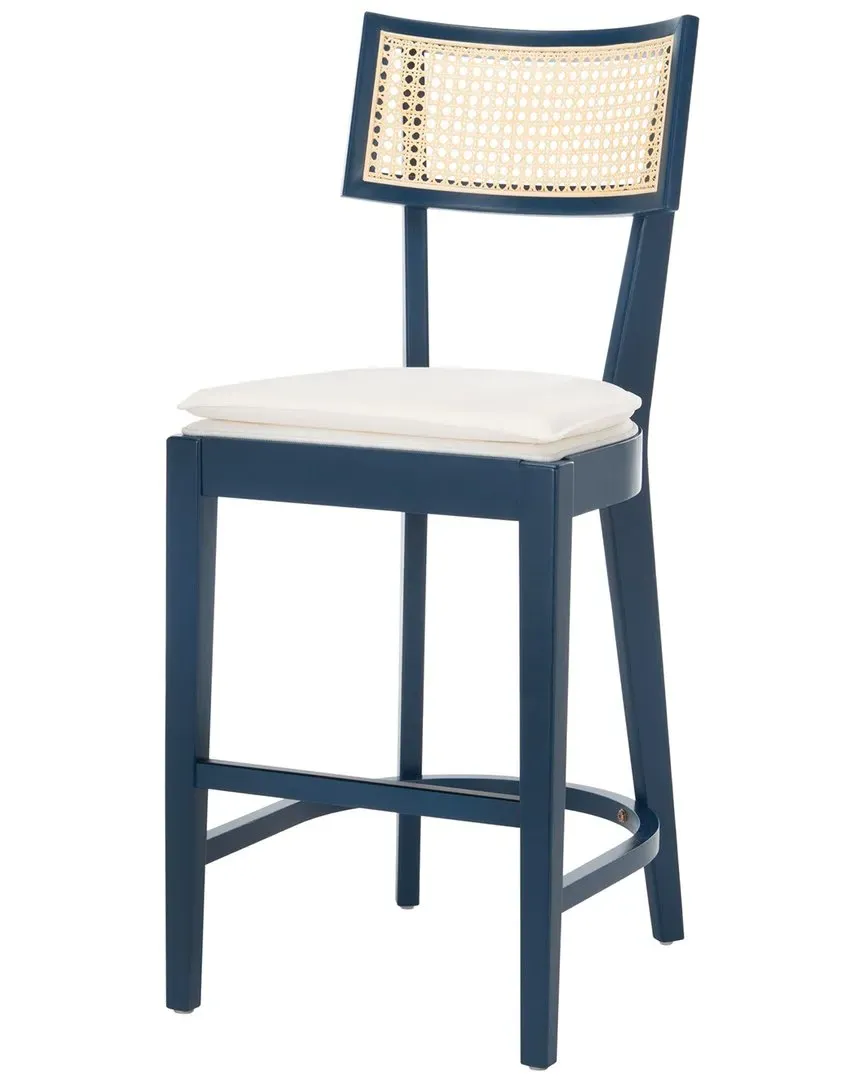 Galway Counter Stool - Navy, Rattan