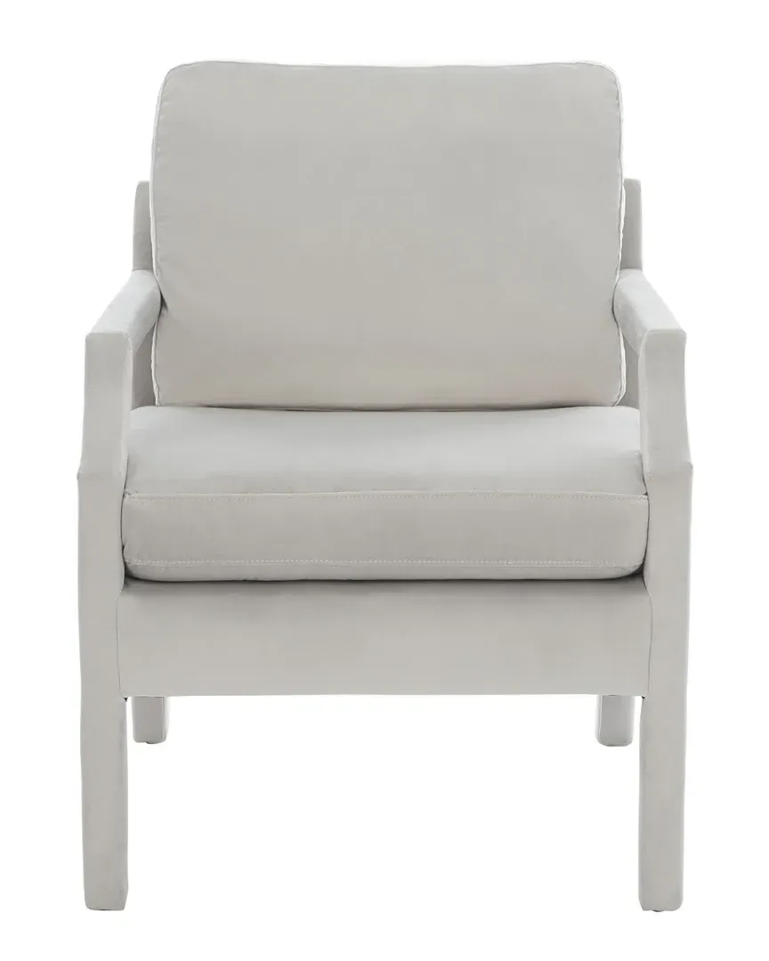 Genoa Upholstered Arm Chair - Light Grey, Velvet image
