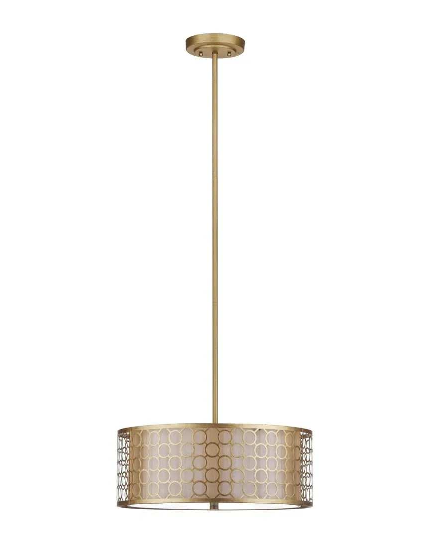 Giotta 3-Light Drum Pendant - Antique Gold