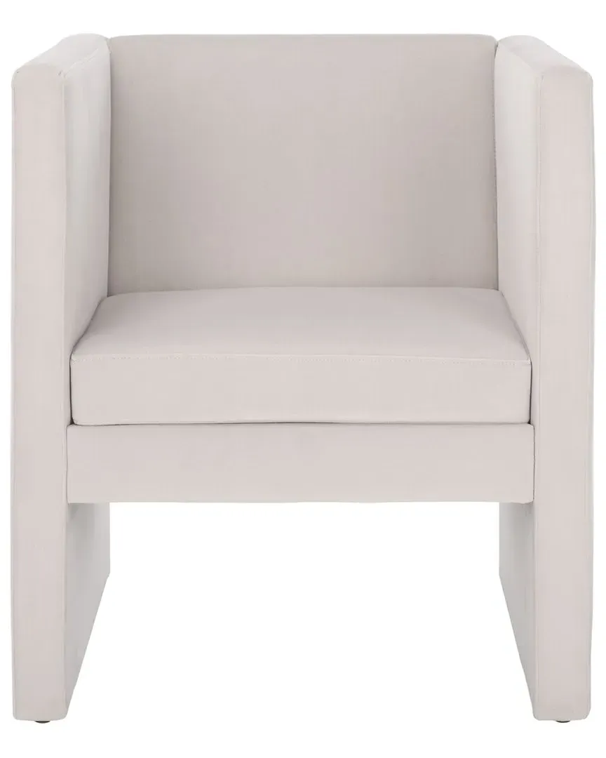 Gisle Accent Chair - Light Grey, Velvet