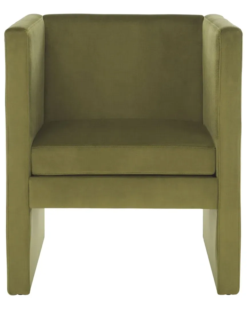 Gisle Accent Chair - Olive Green, Velvet