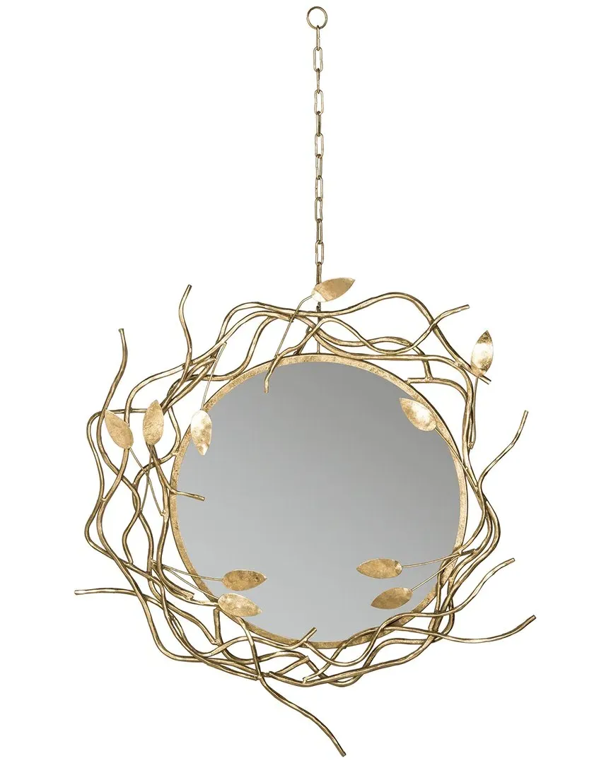 Gold Wreath Mirror - Antique Gold, Iron image