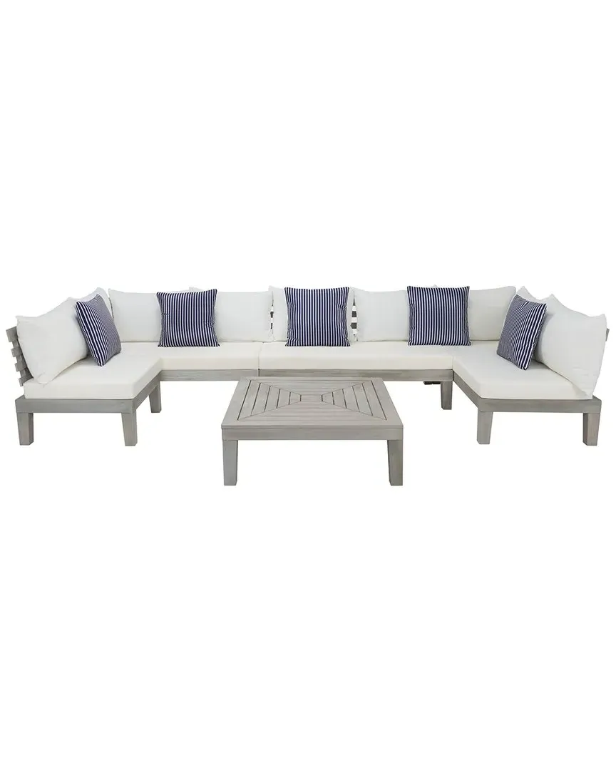 Granton Sectional Sofa Set with Table - Grey, Eucalyptus