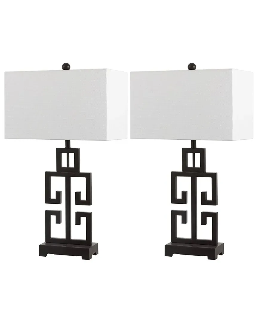 Greek Key Table Lamp - Bronze, Metal image