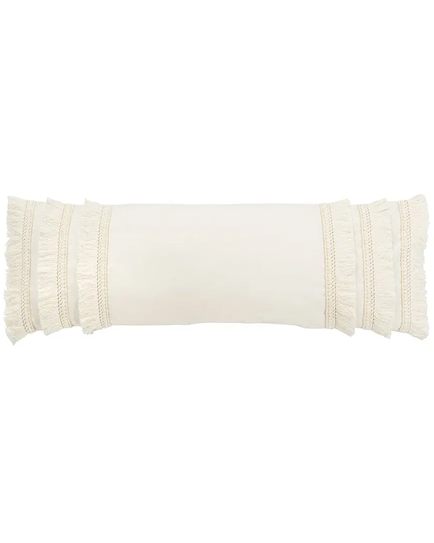 Grema Pillow with Fringe - White, Cotton