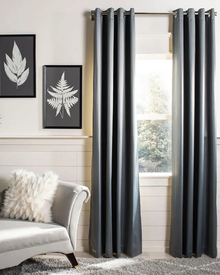 Gresla Window Curtain Panel - Grey, Linen