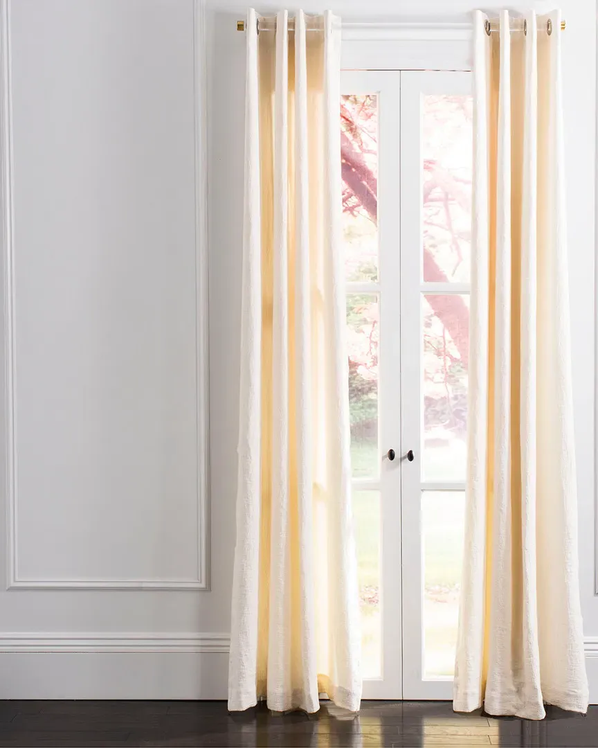 Grevena Window Curtain Panel - Ivory, Linen