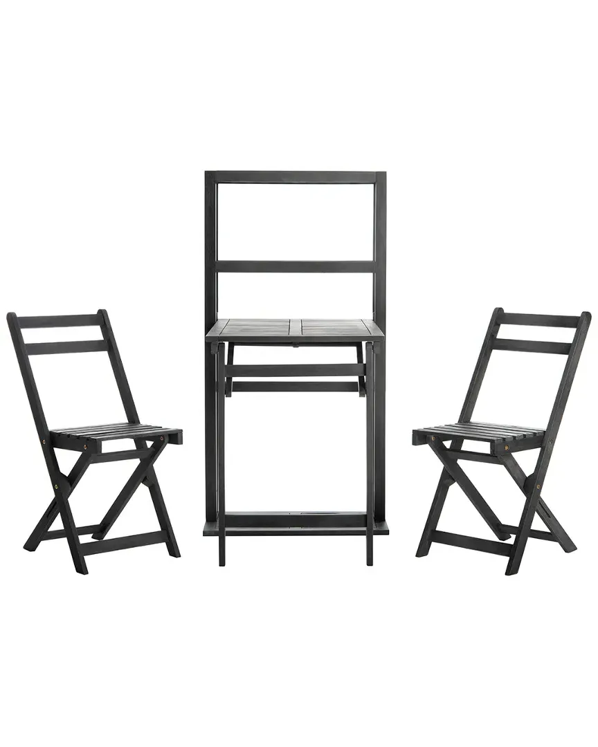 Griffen Outdoor Balcony Dining Set - Ash Grey, Acacia Wood