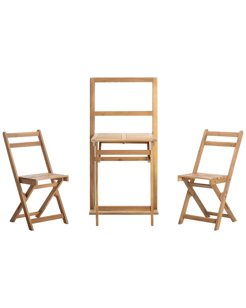 Griffen Outdoor Balcony Dining Set - Natural, Acacia Wood image