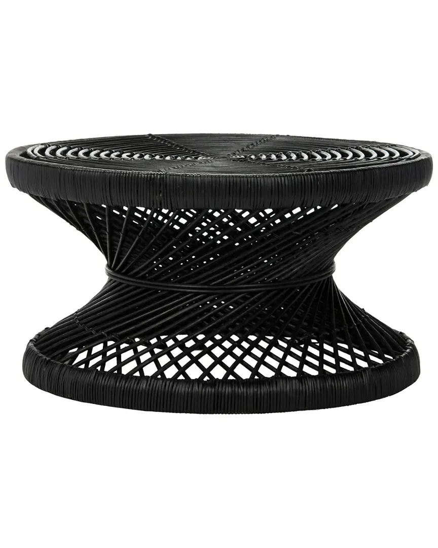 Grimson Large Bowed Coffee Table - Black, Mangowood image