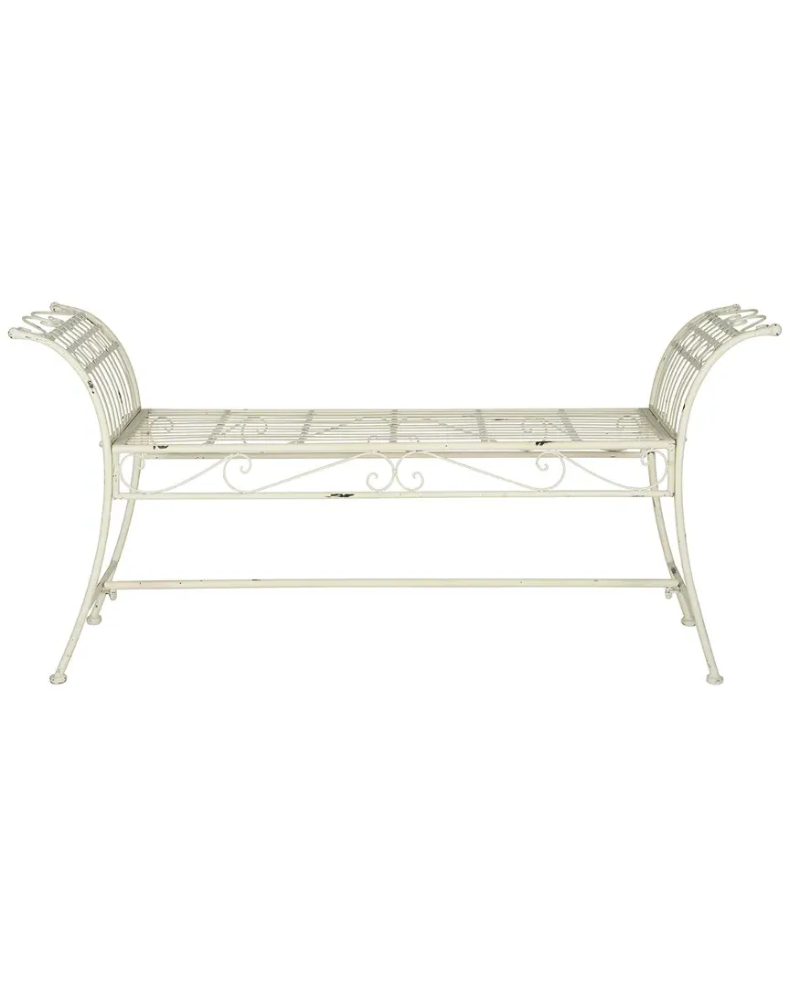 Hadley Outdoor Bench - Antique White, Iron image
