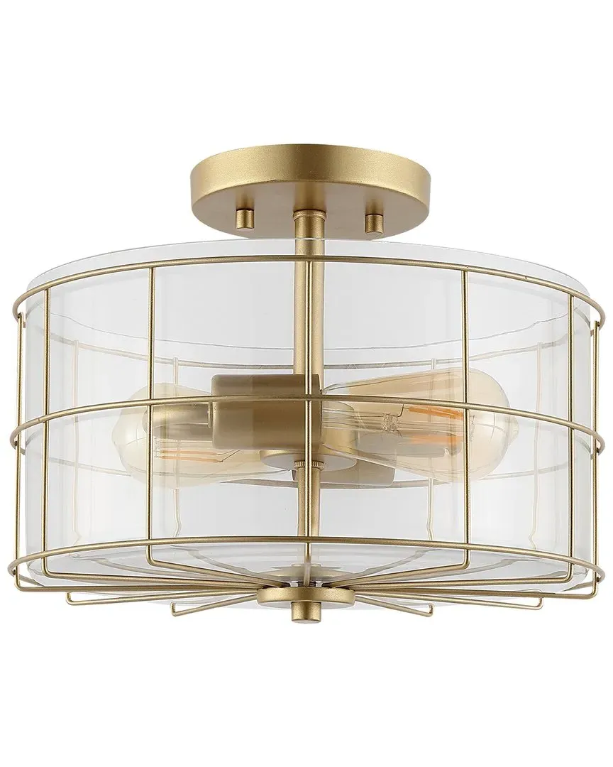 Hannes 2-Light 12.5in Flush Mount - Brass image