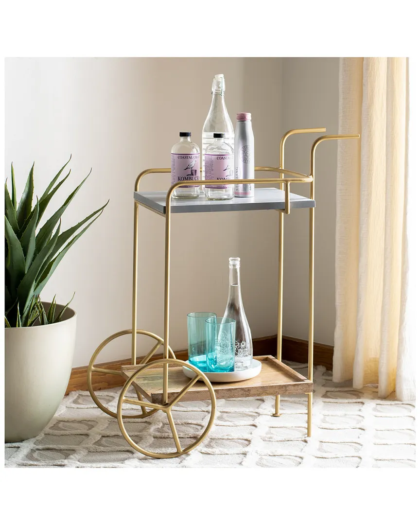 Harper 2-Tier Bar Cart - Natural, Mango Wood