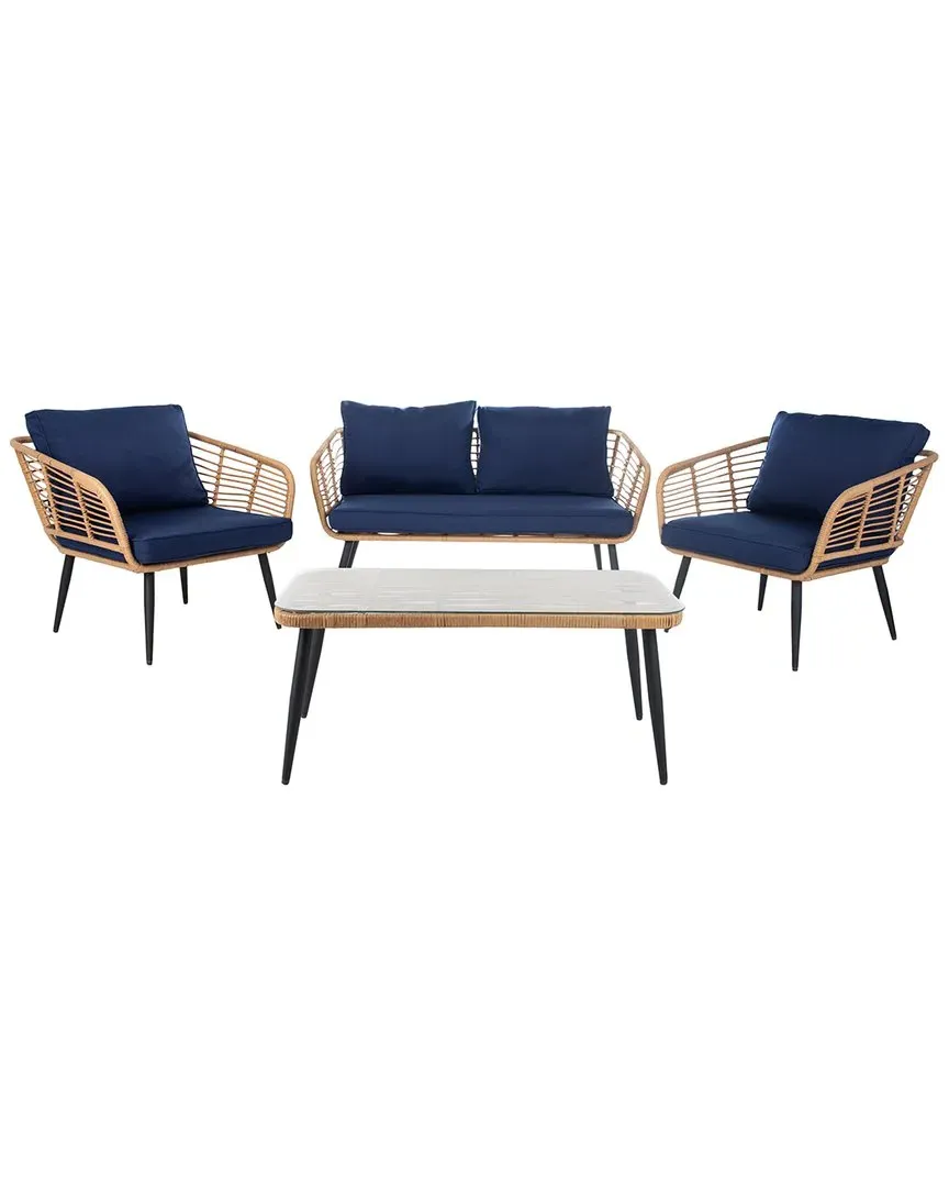 Harrley 4-Piece Outdoor Living Set - Natural, Rattan