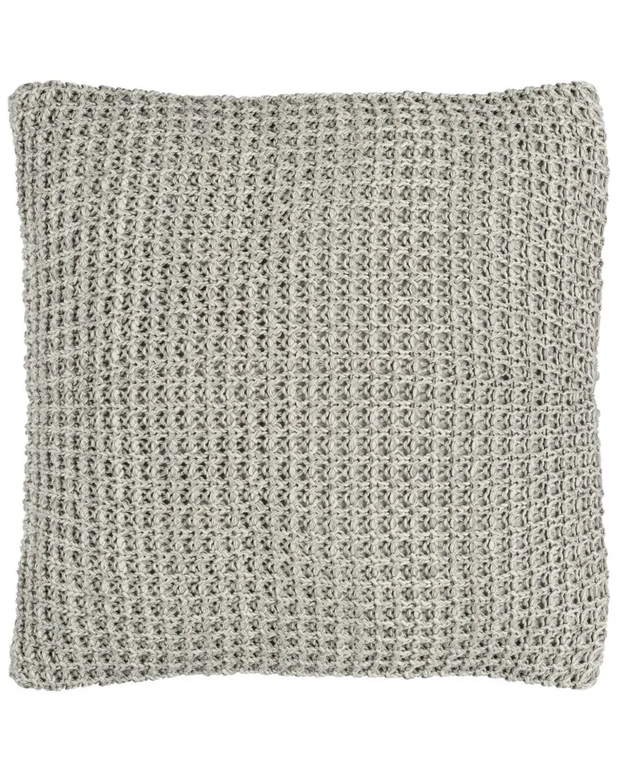 Haven Knit Pillow - Light Grey, Cotton image