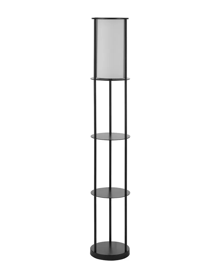 Hayes Floor Lamp with Shelves - Black, Iron image