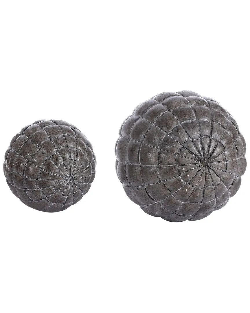 Henla Set of 2 Decorative Balls - Black, Polyresin image