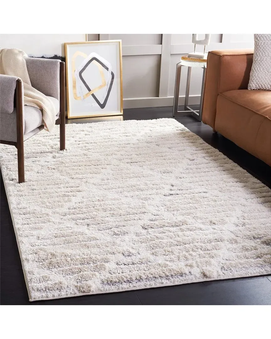 Hi-Lo Shag Power Loomed Rug - Beige