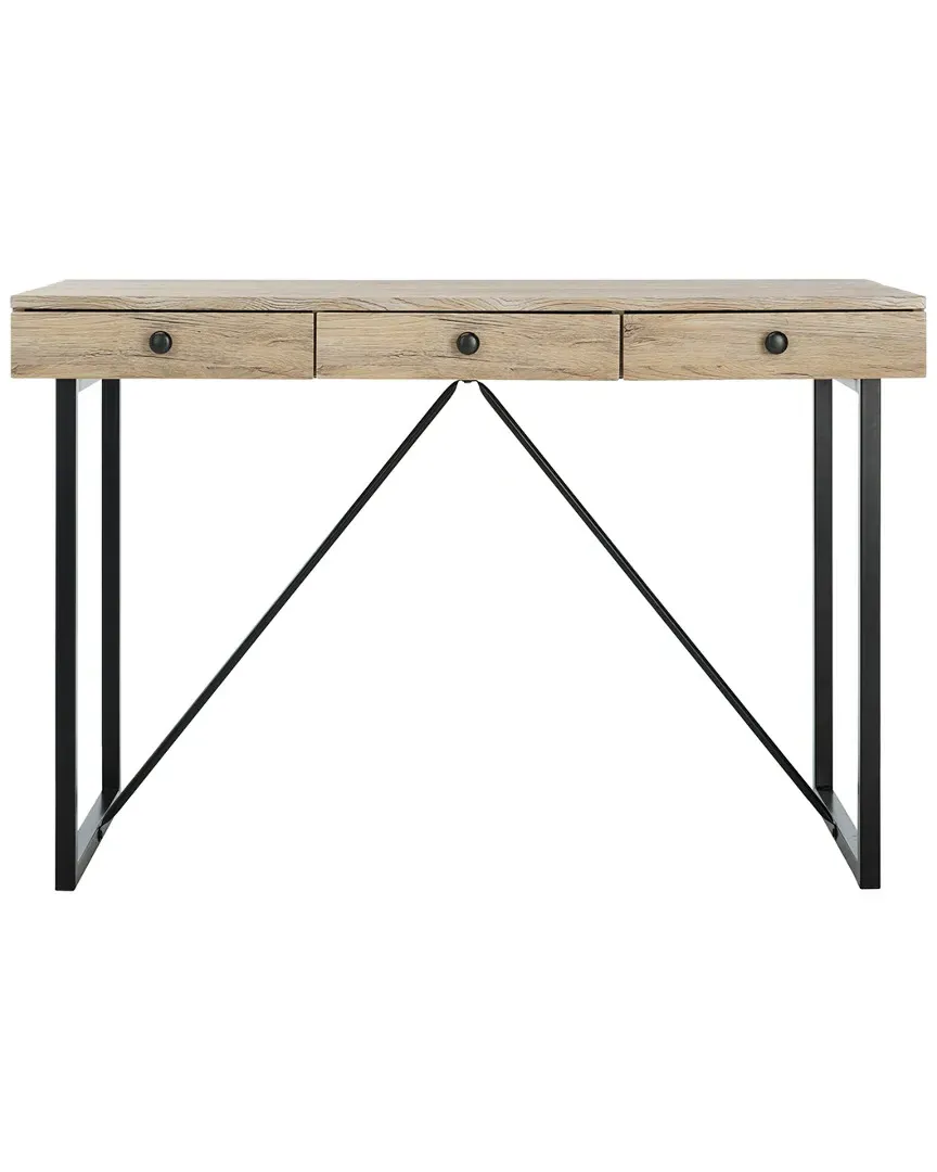 Hilton 3-Drawer Desk - Oak, Black image