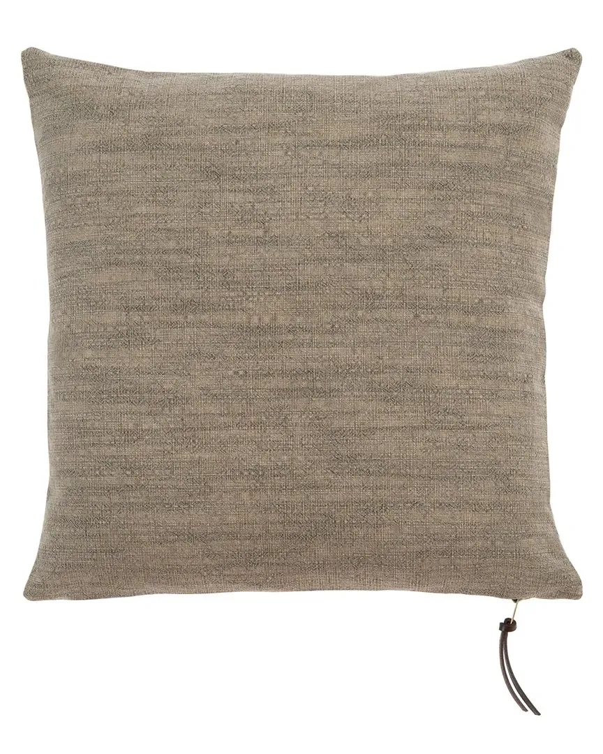 Idalena Throw Pillow - Brown, Cotton