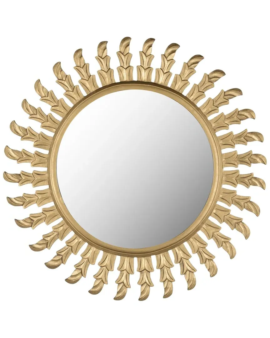 Inca Round Sun Mirror - Gold, MDF image