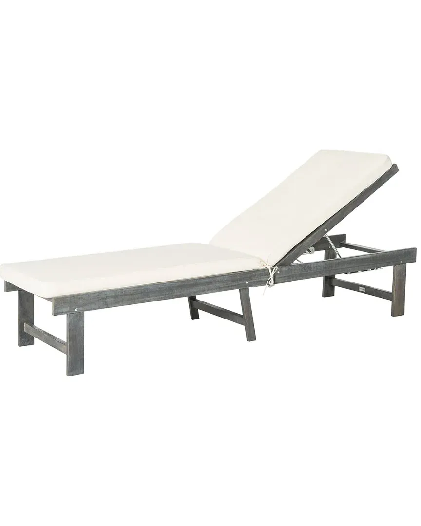 Inglewood Chaise Lounge Chair - Grey, Acacia