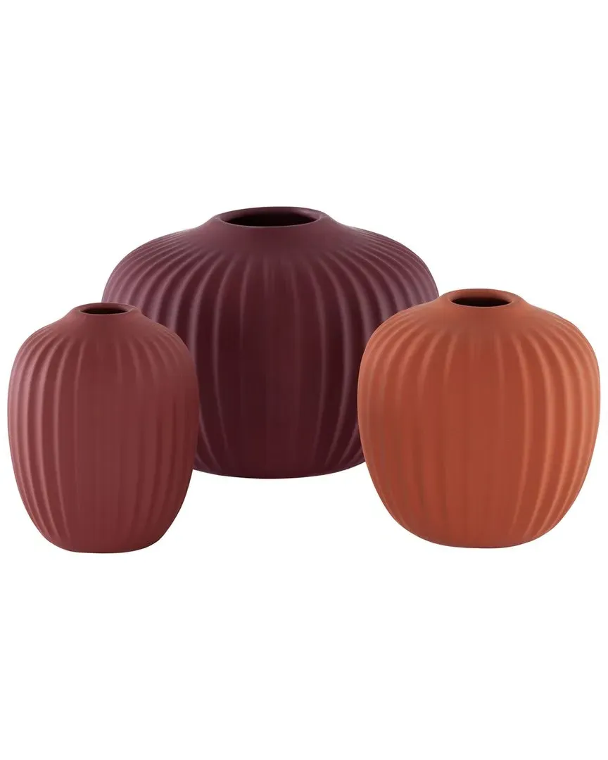 Jacie Set of 2 Ceramic Vases - Amaranth image